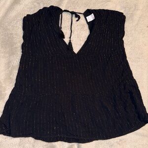 Xhilaration Black and Gold Sleeveless Swim Cover